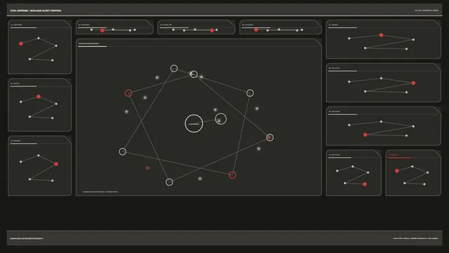 Fictional Network Topology HUD Dashboard 4K Wallpaper
