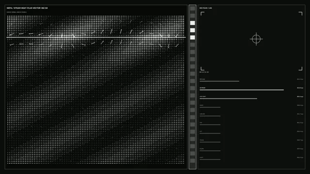 Heat-Flux Telemetry HUD Dashboard 4K Sci-Fi Wallpaper