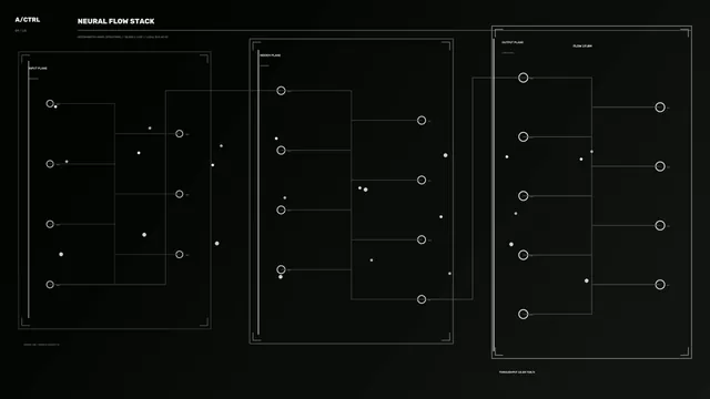 Minimal Dark Sci-Fi HUD Flow Control Panel