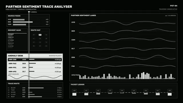 Partner Sentiment Trace Analyzer HUD 4K Sci-Fi Wallpaper