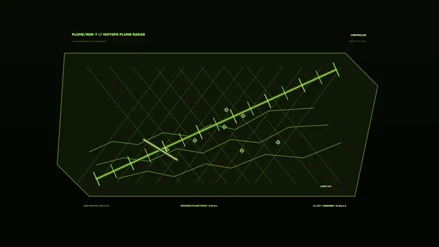 Isotope Plume Radar Contamination Dashboard HUD 4K Wallpaper