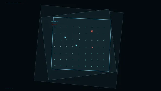 Sci-Fi Vector Field HUD Dashboard 4K Wallpaper