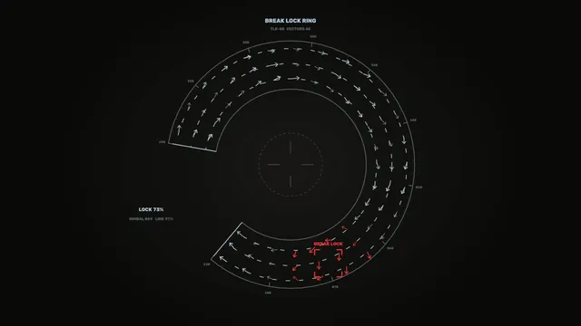 Circular Target-Lock HUD, 4K Sci-Fi Wallpaper