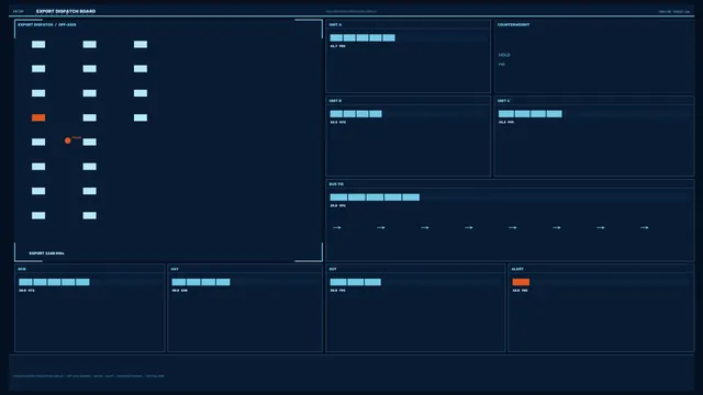 Industrial Energy Export Dispatch HUD Dashboard