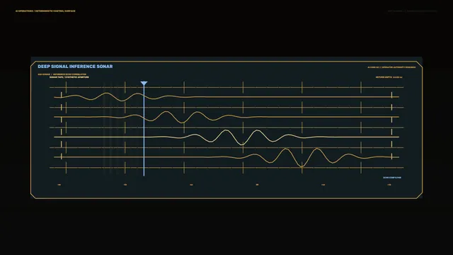 Deep Signal Sonar HUD Waveform Display 4K Sci-Fi Wallpaper