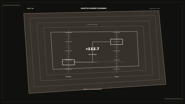 Adaptive Current Governor Battery Monitoring HUD 4K Sci-Fi Wallpaper