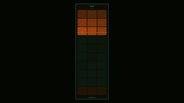 Futuristic Dispatch Dashboard HUD with Orange Status Grid and Cyan Frame