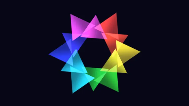 Colorful Kaleidoscopic Triangle Ring 4K Wallpaper