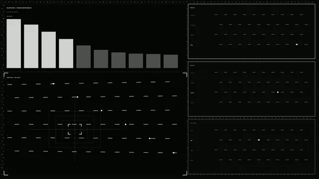 Monochrome Sci-Fi Telemetry HUD Dashboard 4K Wallpaper
