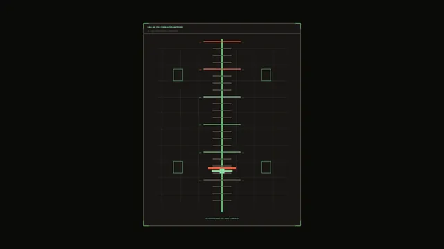 Sci-Fi Collision Avoidance Grid HUD Wallpaper