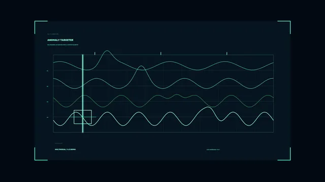 Cyan Waveform Telemetry HUD Dashboard 4K Wallpaper
