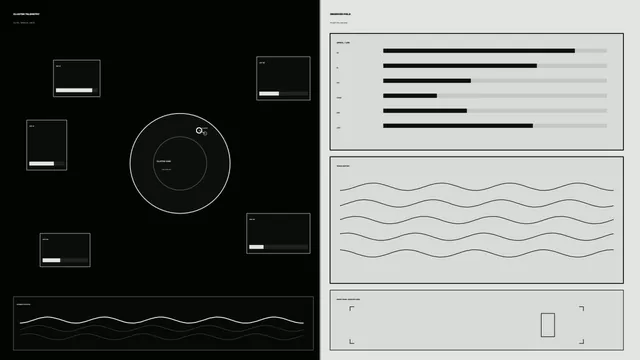 4K Sci-Fi Cluster Telemetry HUD Dashboard Wallpaper