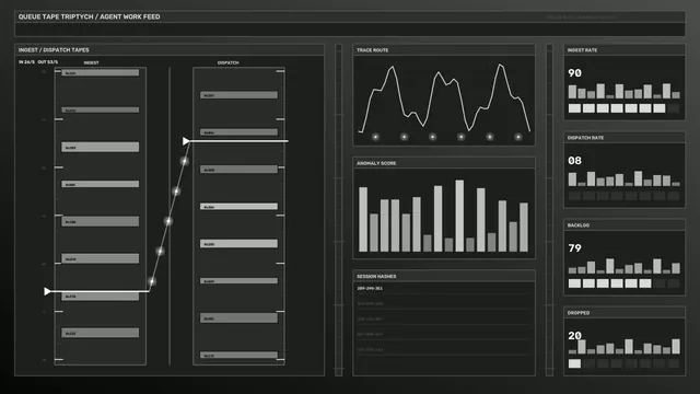 Fictional Agent Activity Dashboard HUD 4K Wallpaper