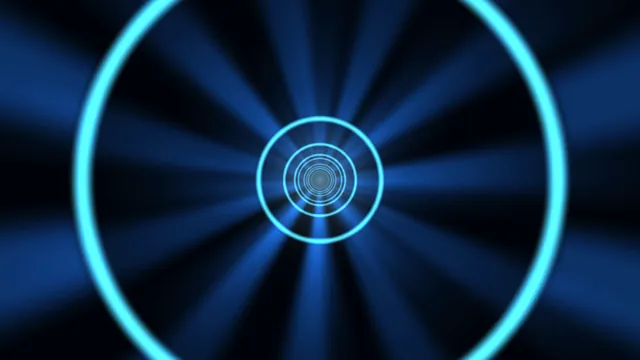 Electric Blue Circular Scanner HUD Interface 4K Wallpaper