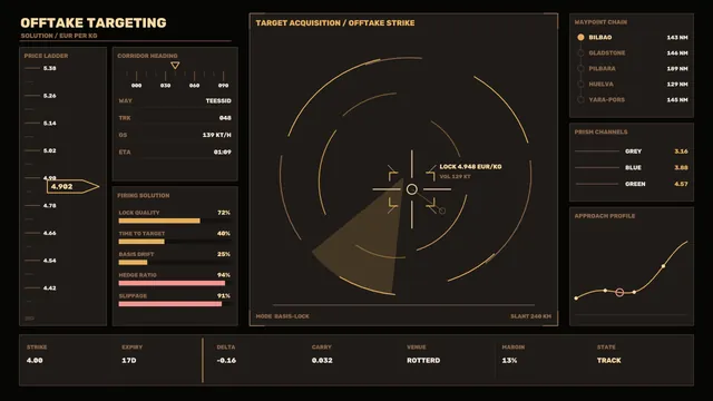 Amber Sci-Fi Target Acquisition Telemetry HUD 4K Wallpaper