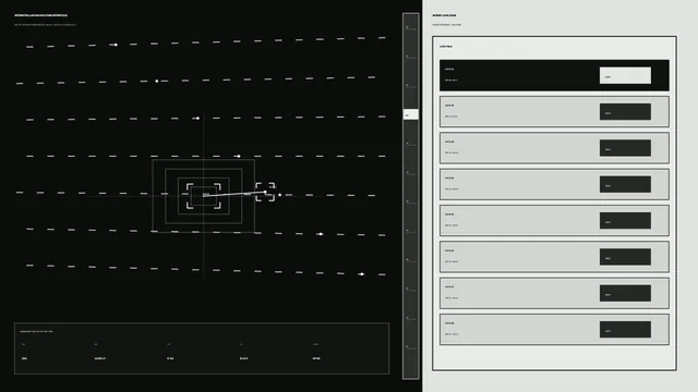 Interstellar Navigation HUD with Central Reticle and Gate Status Dashboard – 4K