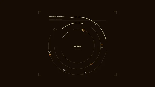 Grid Resilience Ring Circular Telemetry HUD 4K Wallpaper
