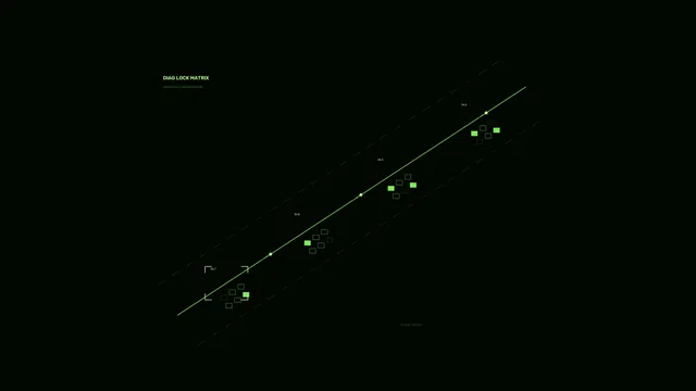 Diagnostic Lock Matrix Green Sci-Fi HUD 4K Wallpaper
