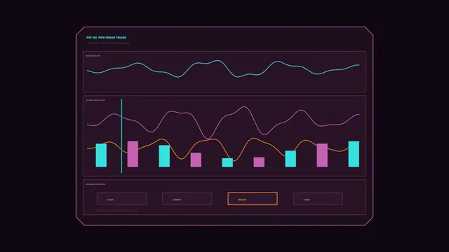 Pipe Sonar Triage HUD Control Screen 4K Sci-Fi Wallpaper