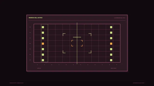 Sci-Fi Ingress Cell Matrix Grid HUD 4K Wallpaper