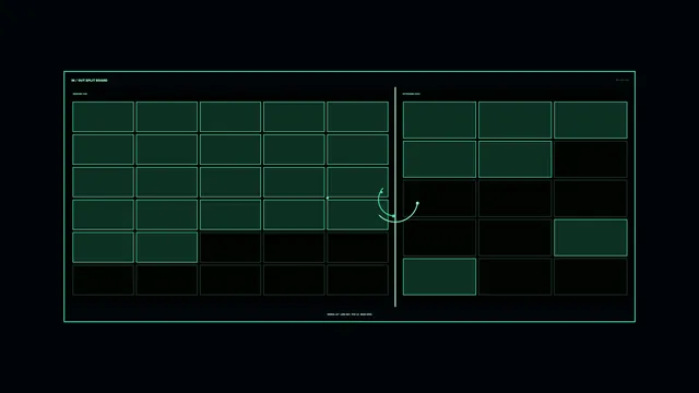 Futuristic Split-Board Telemetry HUD Dashboard in Teal