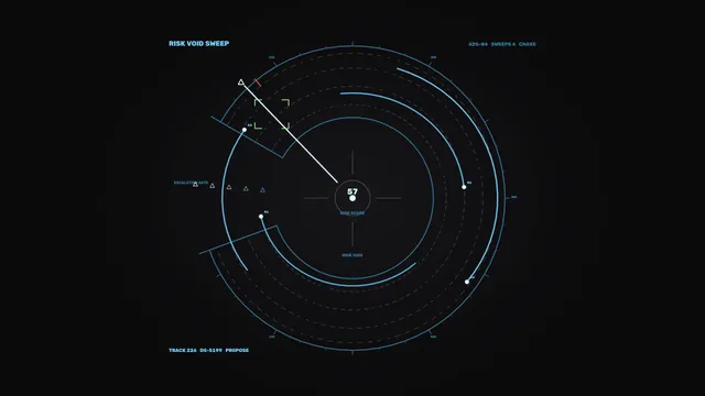 Circular Risk Score Telemetry HUD 4K Wallpaper