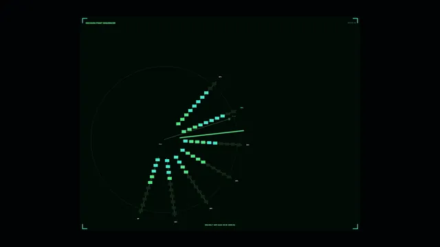 Green Decision Point Sequencer HUD Interface 4K Wallpaper