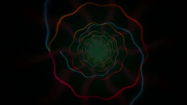 Multicolor Concentric Wave Rings on Black 4K Wallpaper