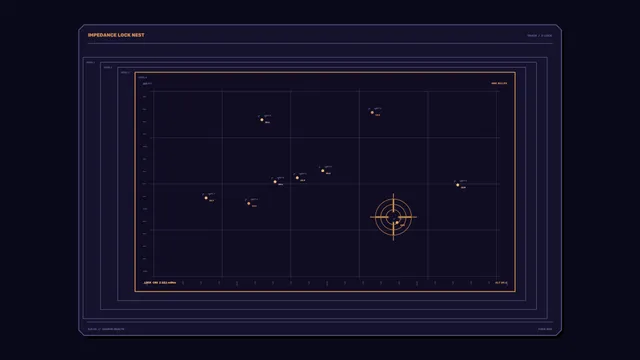 Charge Health Status Sci-Fi HUD Interface with Coordinate Grid and Target Retile