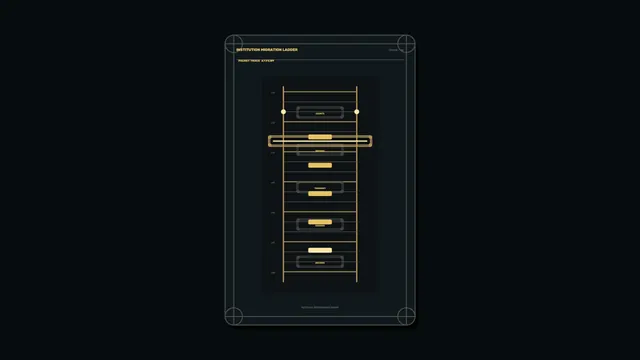 Institution Migration Ladder Sci-Fi HUD 4K Wallpaper