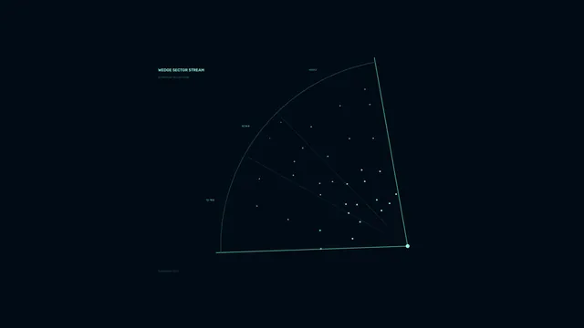 Futuristic Wedge-Sector Data HUD 4K Wallpaper