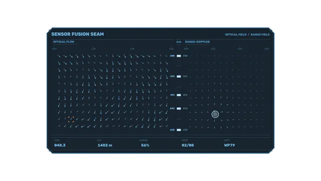 4K Sensor Fusion HUD Wallpaper with Optical Flow and Range-Doppler Telemetry