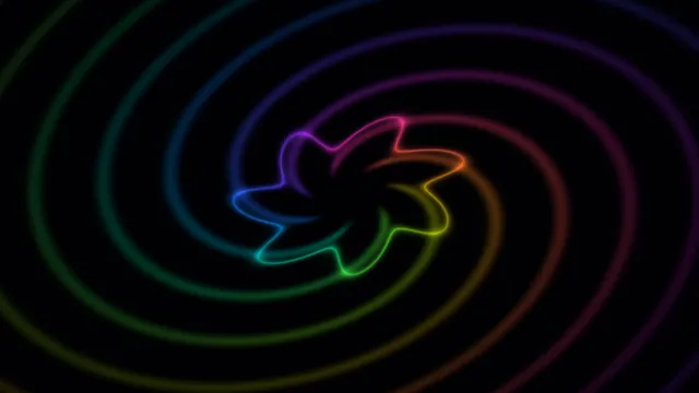 Neon Rainbow Spiral Vortex 4K Wallpaper