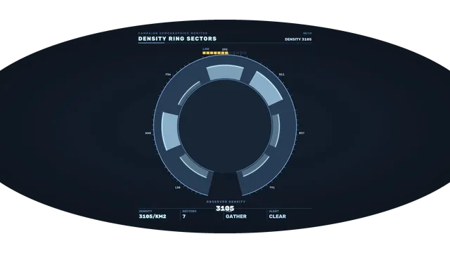 Circular Density Ring Sectors HUD 4K Sci-Fi Wallpaper