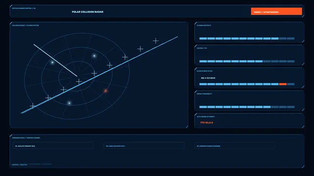 Futuristic Automotive Collision Radar HUD 4K Wallpaper