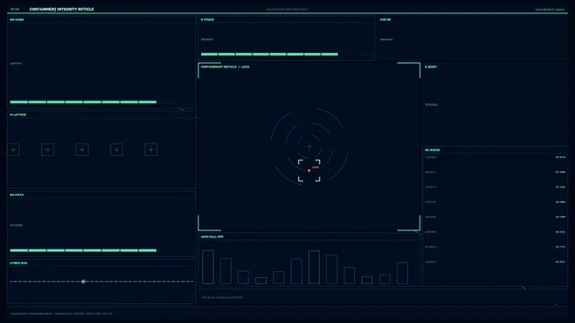 Containment Integrity Reticle Sci-Fi HUD Dashboard Wallpaper