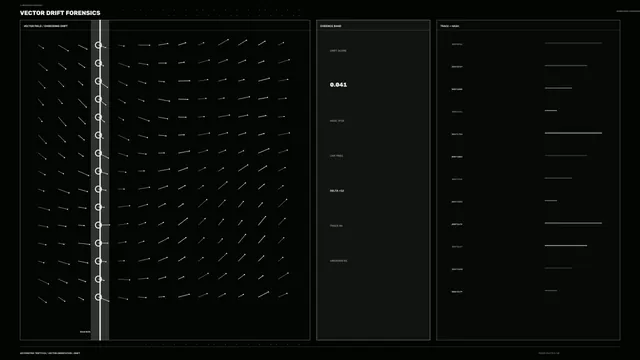 Vector Drift Forensics Sci-Fi HUD Dashboard 4K Wallpaper