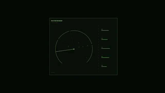 Split Sector Radar HUD Dashboard 4K Sci-Fi Wallpaper