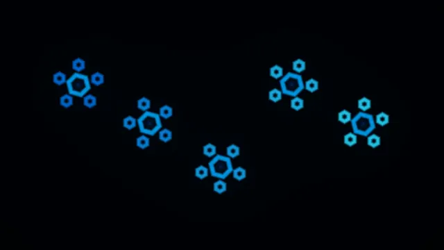 Glowing Blue Hexagon Motifs on Black 4K Wallpaper