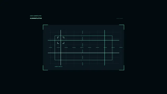Futuristic Alignment Grid HUD Interface 4K Wallpaper