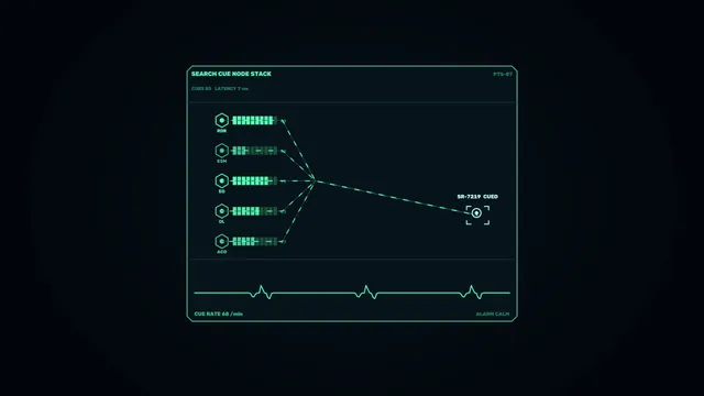 Sci-Fi Search Cue HUD Telemetry Dashboard 4K Wallpaper
