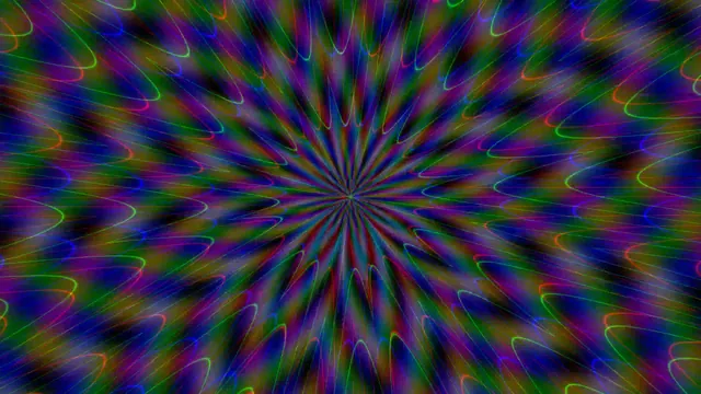 4K Sci-Fi HUD-Style Screen Graphic with Radial Color Pattern