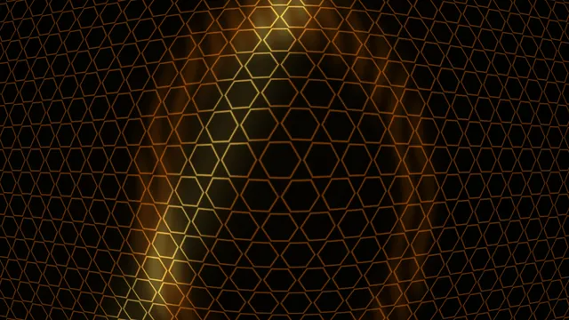 4K Amber Honeycomb HUD Interface Screen Graphic