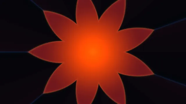 Glowing Red Orange Radial Flower 4K Wallpaper
