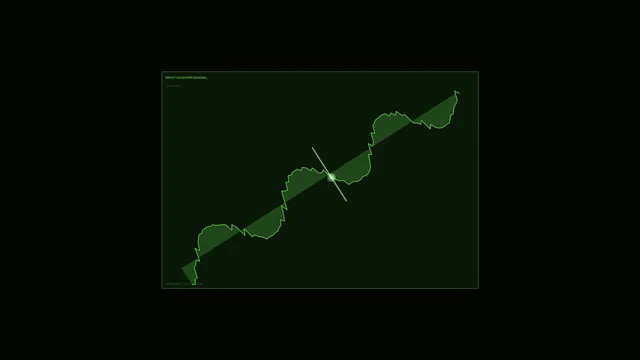 Green Energy Waveform Telemetry HUD 4K Wallpaper