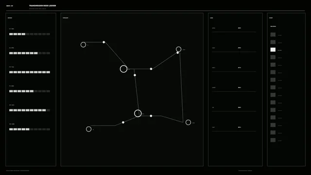 Energy Distribution Monitoring HUD with Network Topology 4K Wallpaper
