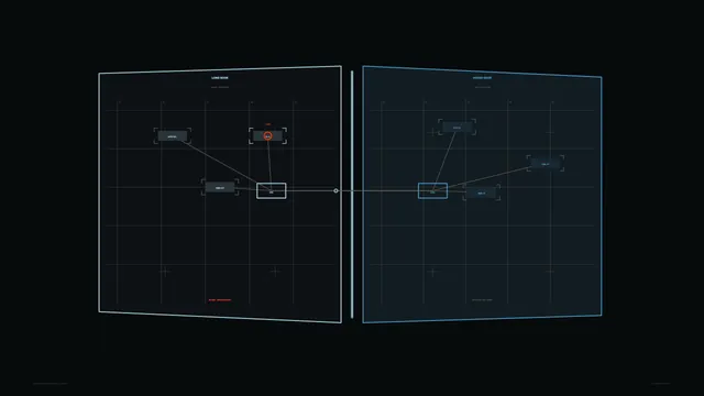 Sci-Fi Investment Portfolio Dashboard HUD with Dual Grid Panels, 4K Wallpaper