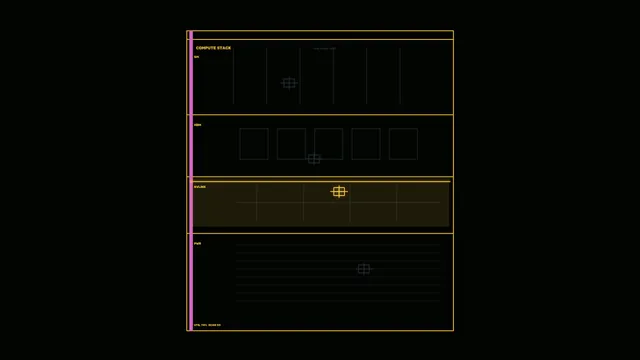 Yellow Compute Telemetry HUD Dashboard with Magenta Accent 4K Wallpaper