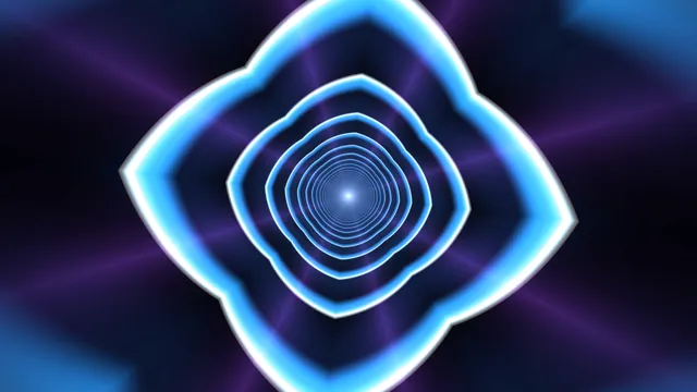 Abstract Cyan Concentric Portal 4K Wallpaper