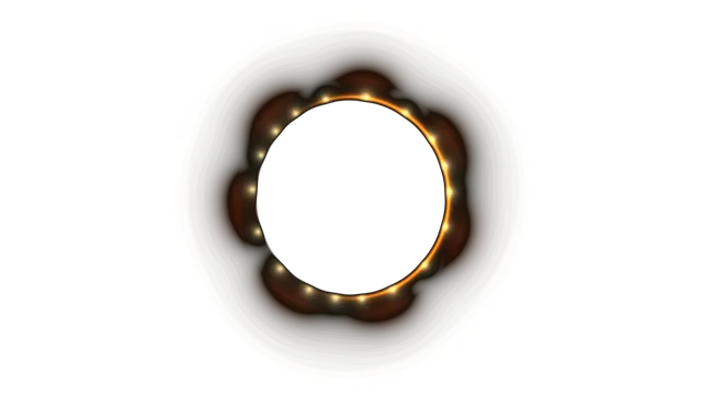 Circular Ring Scanner HUD with Amber Indicators – 4K Sci-Fi Wallpaper
